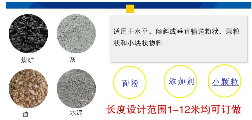 螺旋上料機適用輸送物料